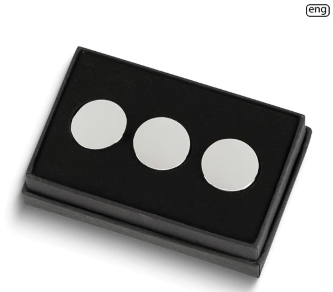 Golf Ball Markers Nickel-Plated Silver-tone (Set Of Three)