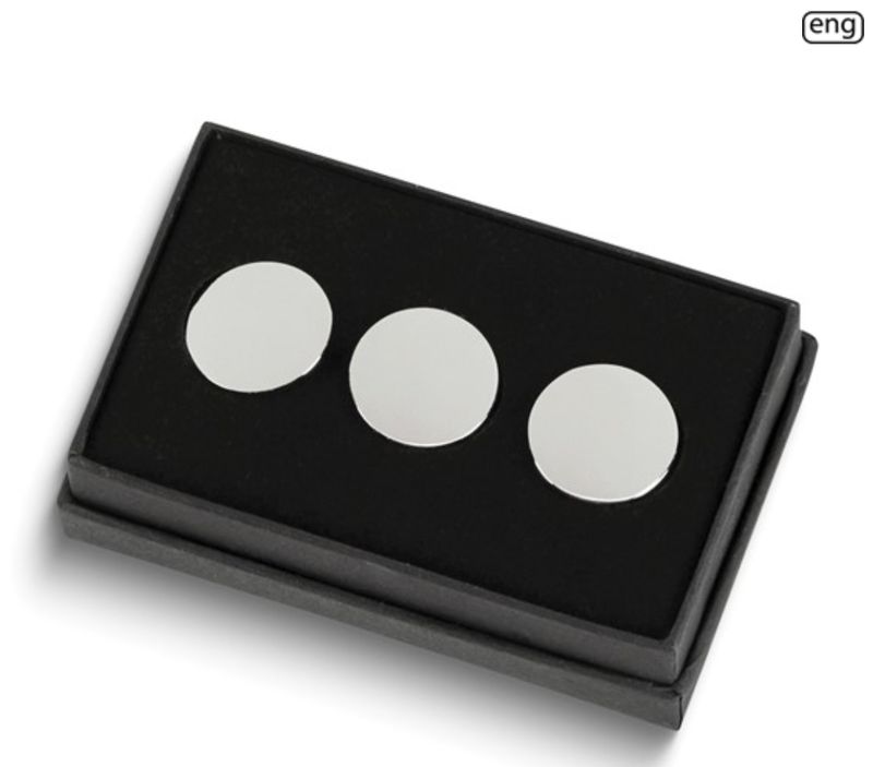 Golf Ball Markers Nickel-Plated Silver-tone (Set Of Three)