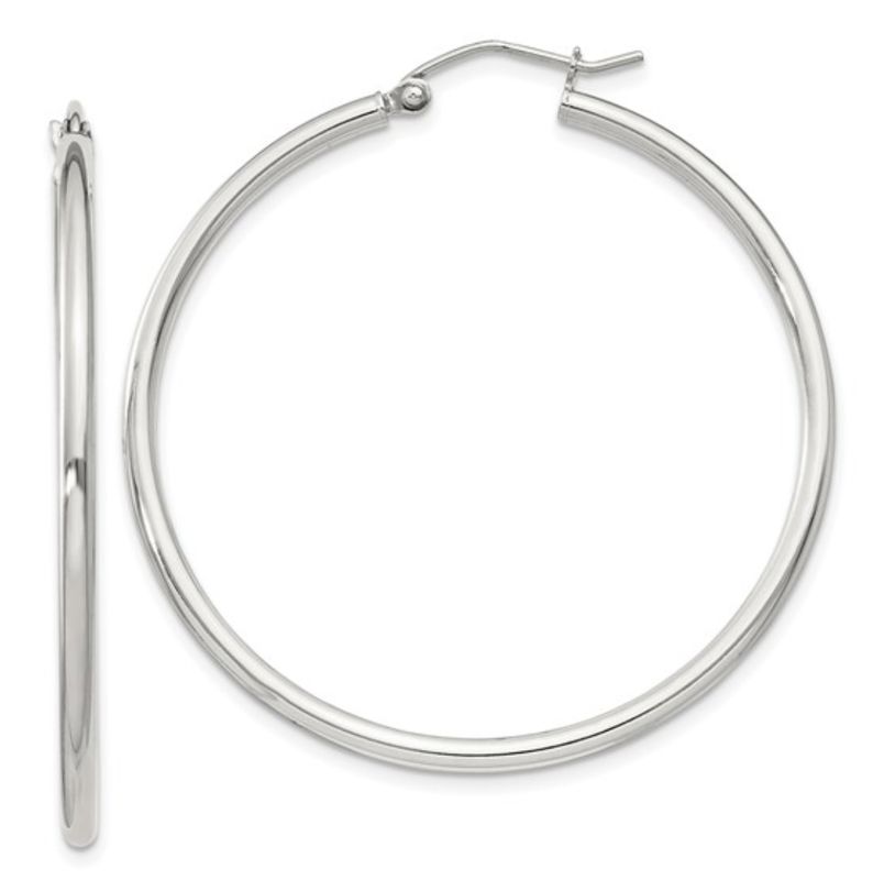 Sterling Silver 2mm Hoop Earrings