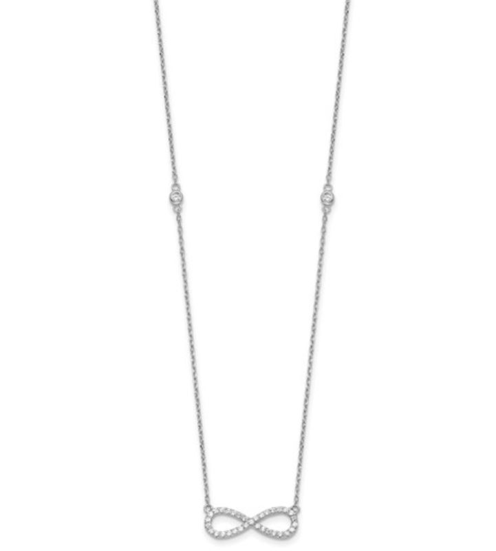 Sterling Silver CZ Infinity Symbol Necklace