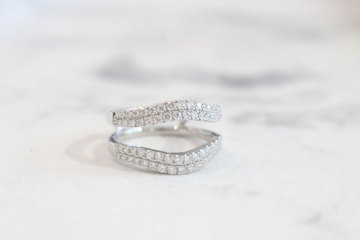 18K White Gold Diamond Ring 66 Diamonds .76 CT 18K White Gold Diamond Ring 66 Diamonds .76 CT