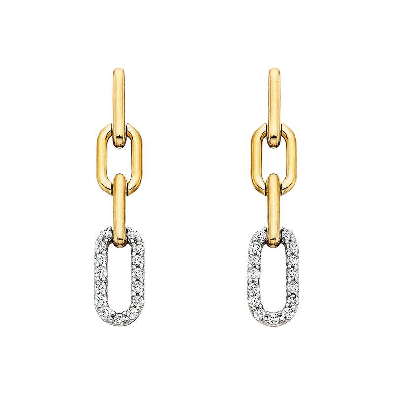 10K Yellow Gold Diamond Paperclip Earring .09TW 10K Yellow Gold Diamond Paperclip Earring .09TW