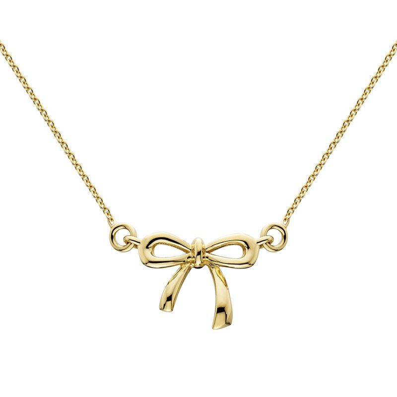 10K Yellow Gold Petite Bow Necklace 10K Yellow Gold Petite Bow Necklace