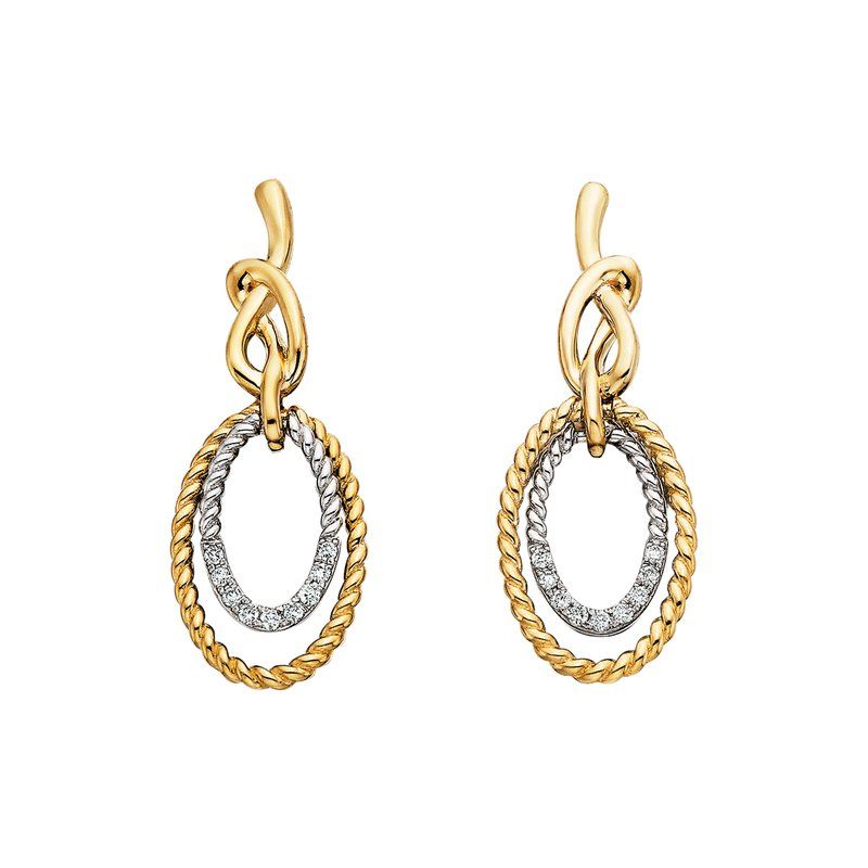 10K Yellow Gold Diamond Drop Earrings .05tw 10K Yellow Gold Diamond Drop Earrings .05tw