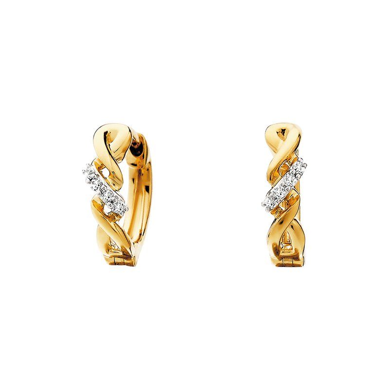 10K Yellow Gold Sweeties Diamond Mini Hoops .04tw 10K Yellow Gold Sweeties Diamond Mini Hoops .04tw