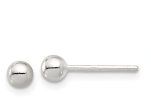 Sterling Silver 4mm Ball Post Earrings Sterling Silver 4mm Ball Post Earrings