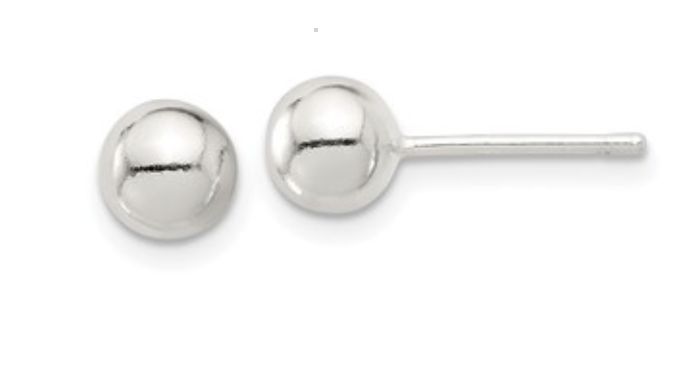 Sterling Silver 5mm Ball Post Earrings Sterling Silver 5mm Ball Post Earrings
