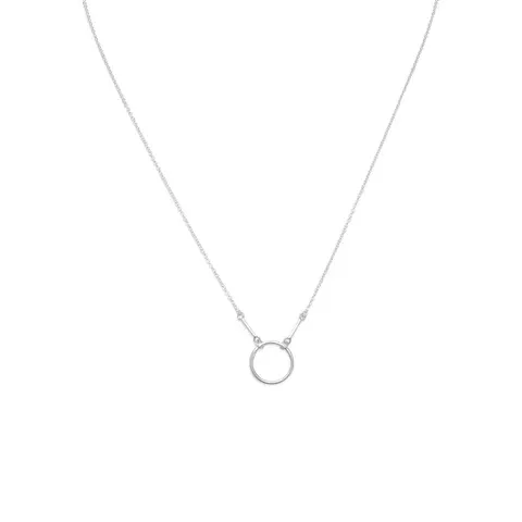 Sterling Silver Polished Circle and Bar Drop Necklace Sterling Silver Polished Circle and Bar Drop Necklace