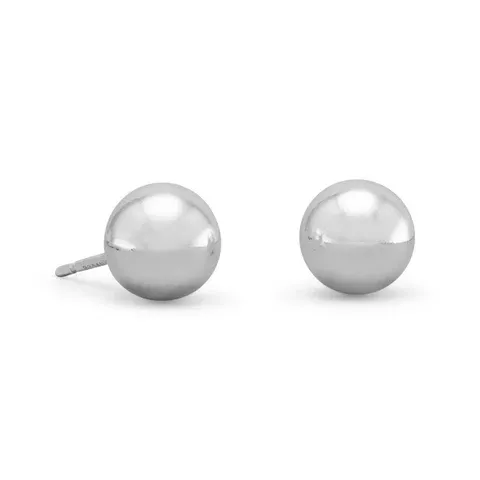 8mm Sterling Silver Ball Stud Earrings 8mm Sterling Silver Ball Stud Earrings