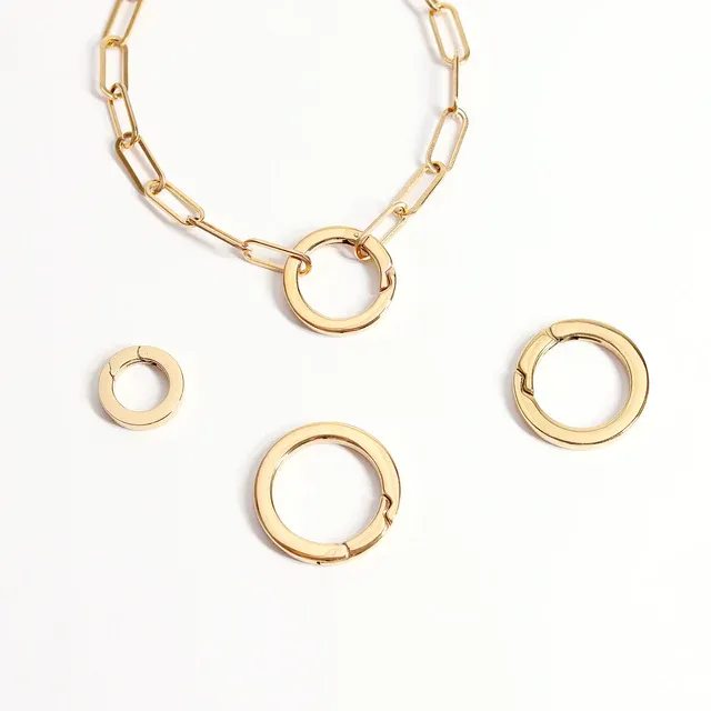 18K Yellow Gold PVD Stainless Steel 18mm Carabiner Clasp 18K Yellow Gold PVD Stainless Steel 18mm Carabiner Clasp