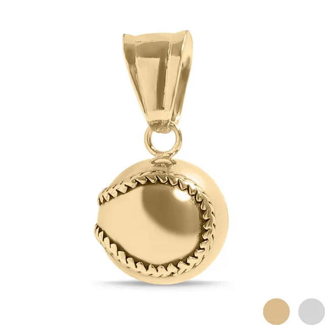 18K Gold PVD 3D Baseball Pendant 18K Gold PVD 3D Baseball Pendant