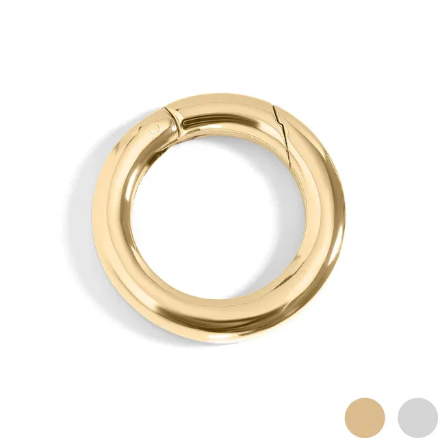 18K Gold PVD 26mm Stainless Steel Circle Carabiner 18K Gold PVD 26mm Stainless Steel Circle Carabiner