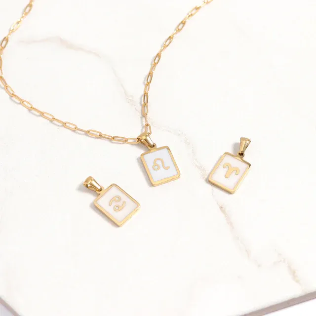 18K Gold PVD Capricorn Zodiac Card Pendant 18K Gold PVD Capricorn Zodiac Card Pendant