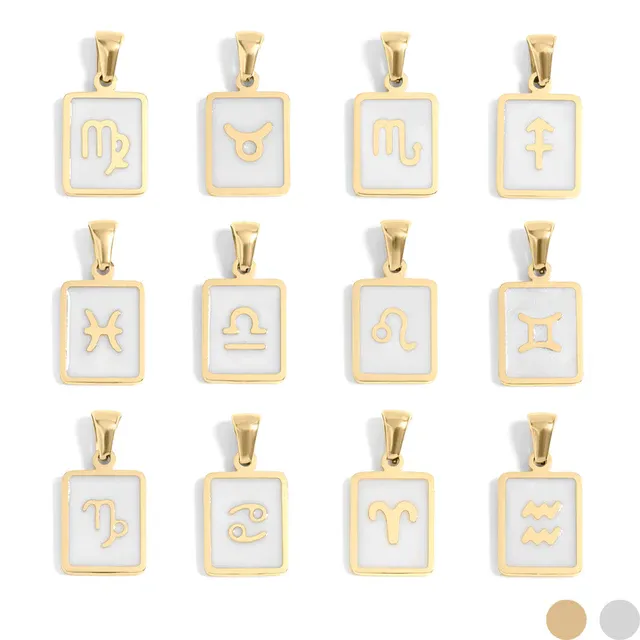 18K Gold PVD Virgo Zodiac Card Pendant 18K Gold PVD Virgo Zodiac Card Pendant