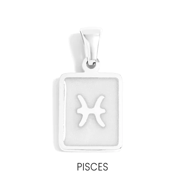 18K Gold Stainless PVD Pisces Zodiac Card Pendant 18K Gold Stainless PVD Pisces Zodiac Card Pendant