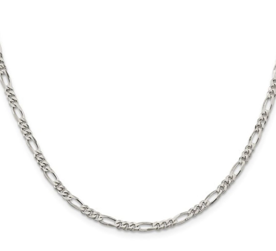 Sterling Silver 3.5mm Figaro Chain 18 inch Sterling Silver 3.5mm Figaro Chain 18 inch