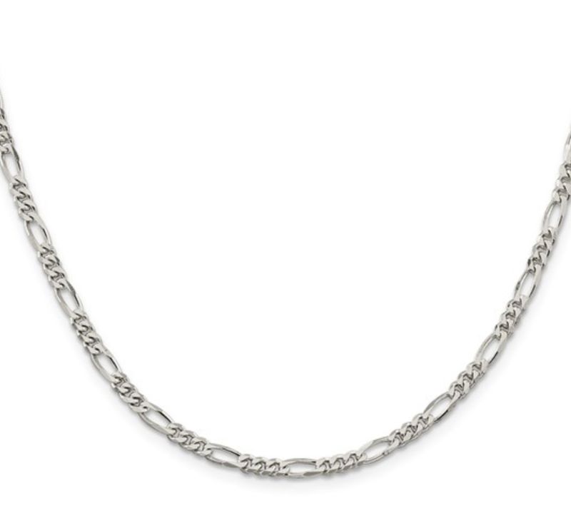 Sterling Silver 3.5mm Figaro Chain 18 inch Sterling Silver 3.5mm Figaro Chain 18 inch