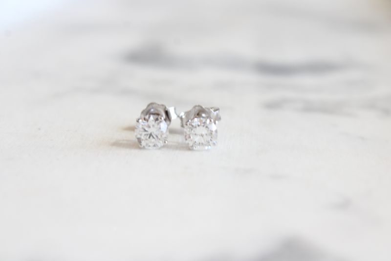 14k White Gold 1ctw Lab Grown Diamond Studs 14k White Gold 1ctw Lab Grown Diamond Studs