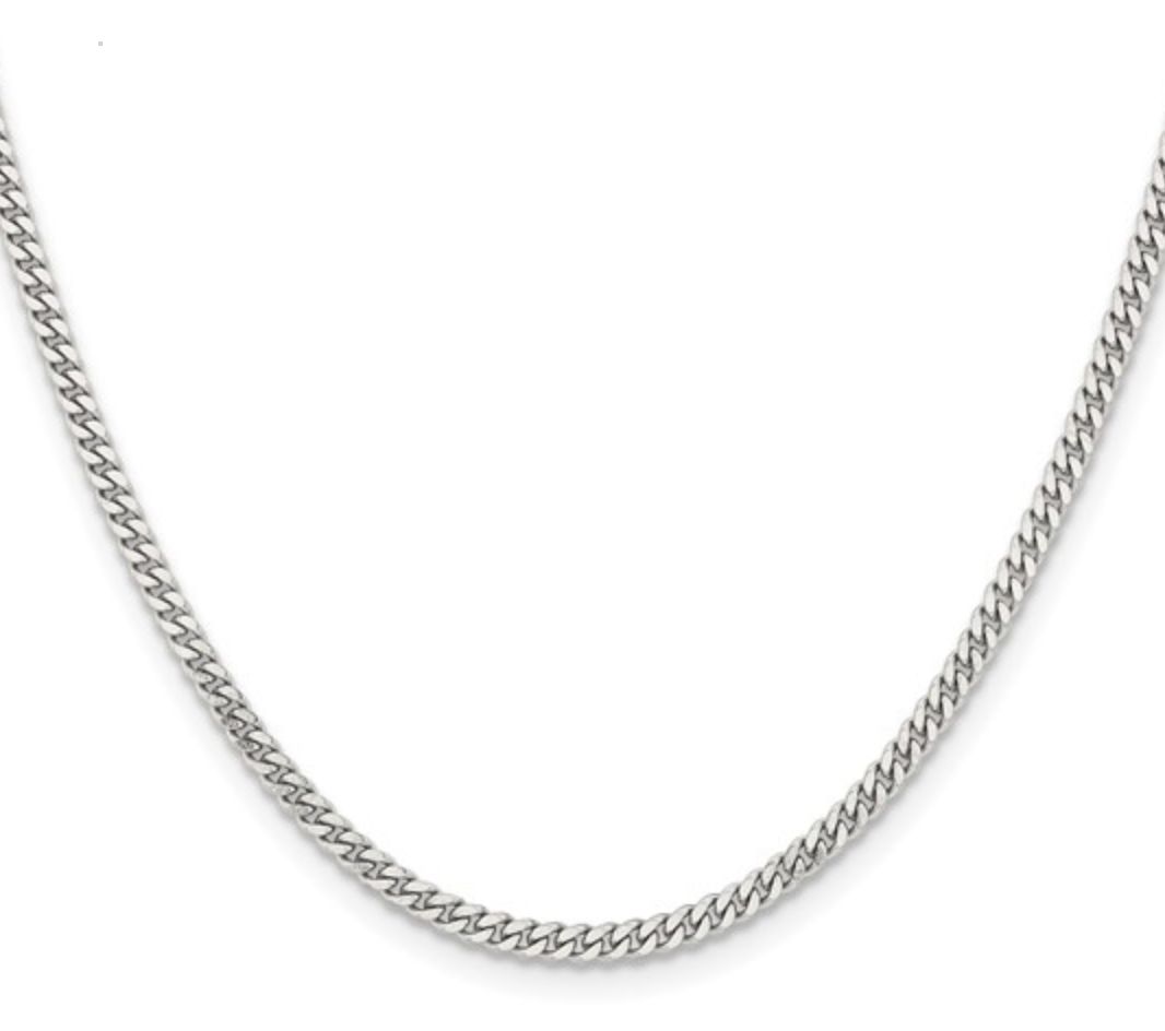 Stainless Steel Polished 3mm Curb Chain 22 inch Stainless Steel Polished 3mm Curb Chain 22 inch