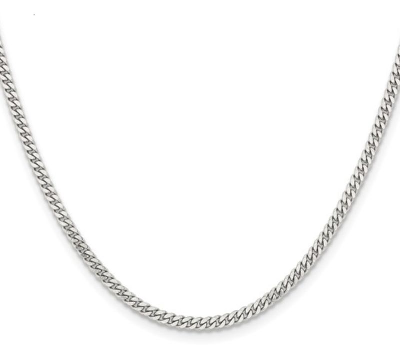 Stainless Steel Polished 3mm Curb Chain 22 inch Stainless Steel Polished 3mm Curb Chain 22 inch