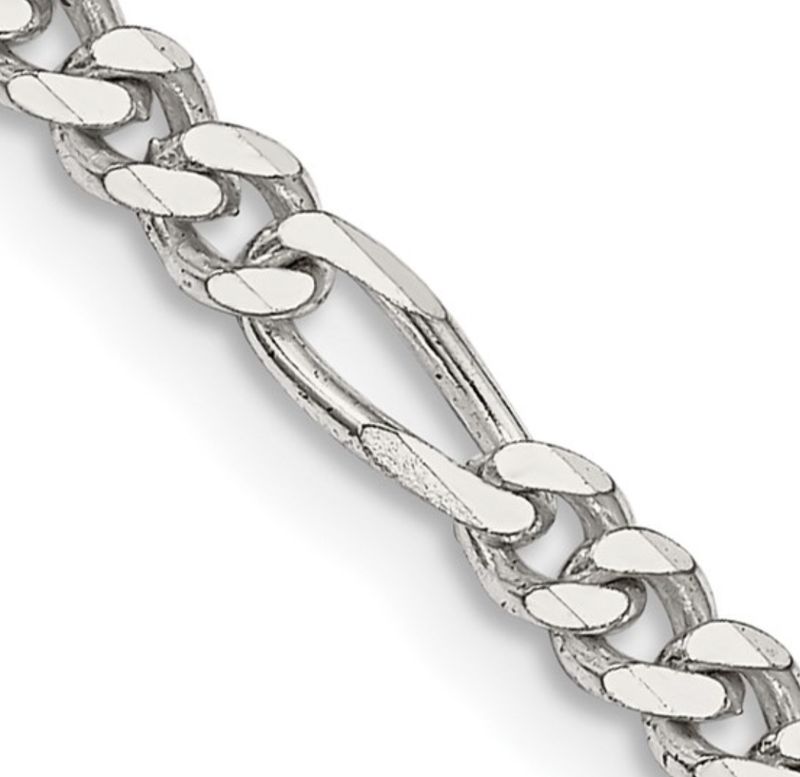 Sterling Silver 3.5mm Figaro Chain 24inch Sterling Silver 3.5mm Figaro Chain 24inch