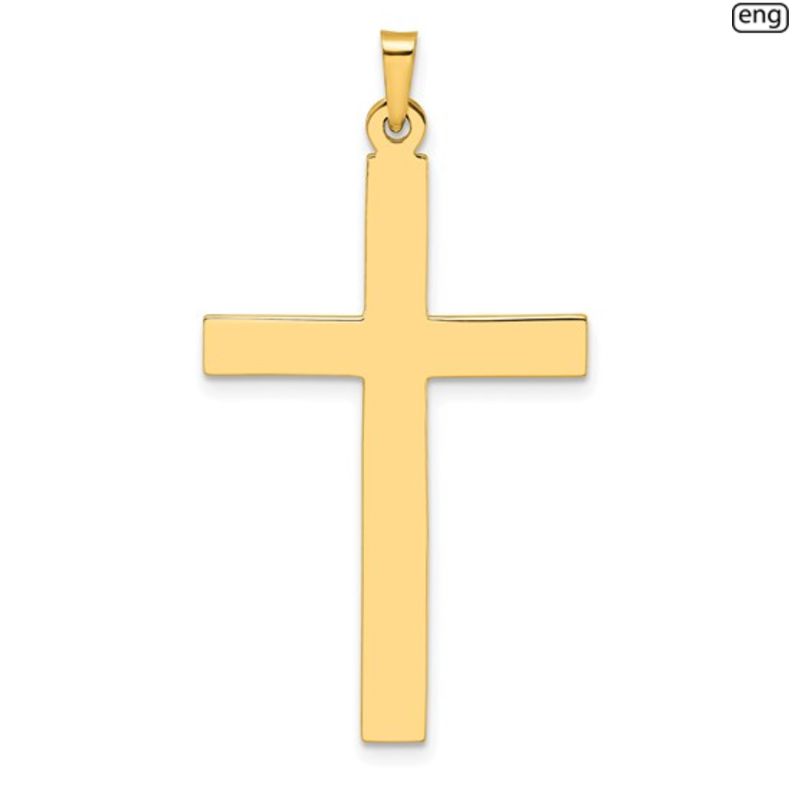14k Polished Solid Cross Pendant 14k Polished Solid Cross Pendant