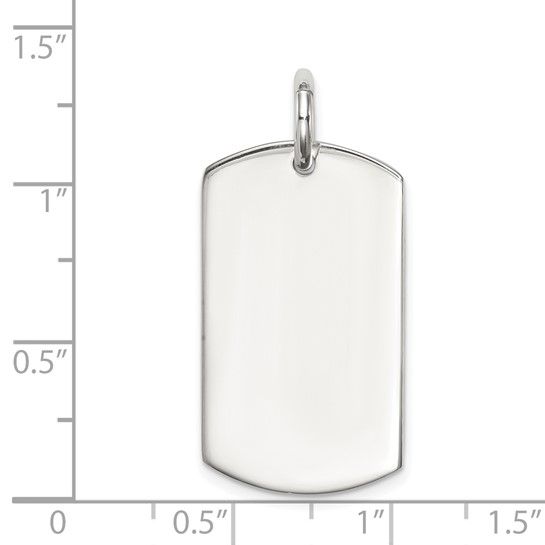 Sterling Silver Polished Dog Tag Pendant Sterling Silver Polished Dog Tag Pendant