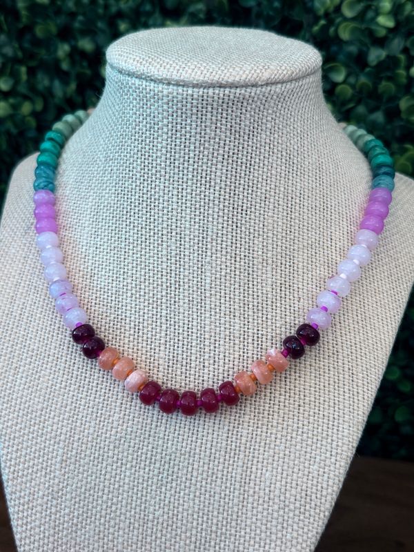 Rainbow Beaded Necklace Rainbow Beaded Necklace