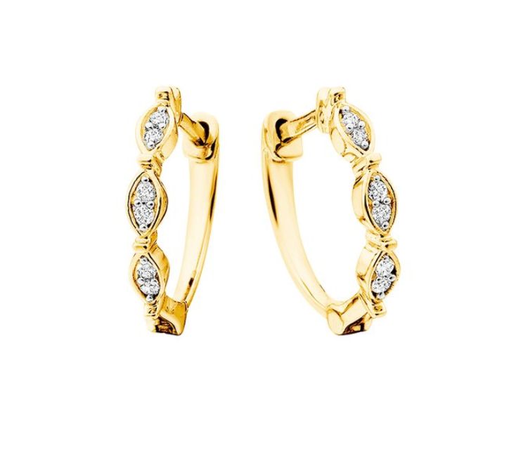 10K Yellow Gold Mini hoops .06ctw 10K Yellow Gold Mini hoops .06ctw