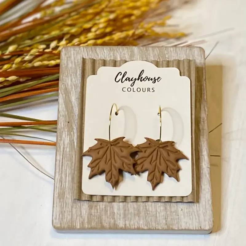 Leaf Hoops Maple Leaf Hoops Maple