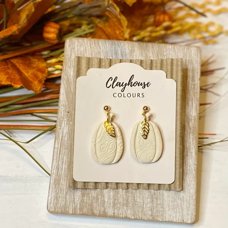 Tall Pumpkin Dangles Cream Tall Pumpkin Dangles Cream