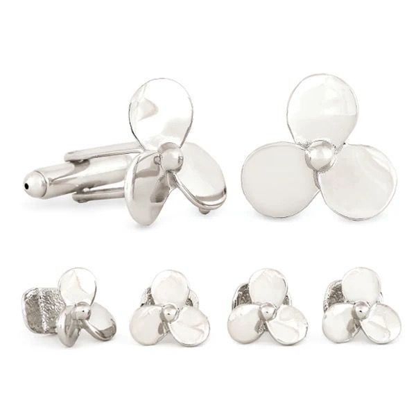 Propeller Cuff Link & Stud Set Propeller Cuff Link & Stud Set