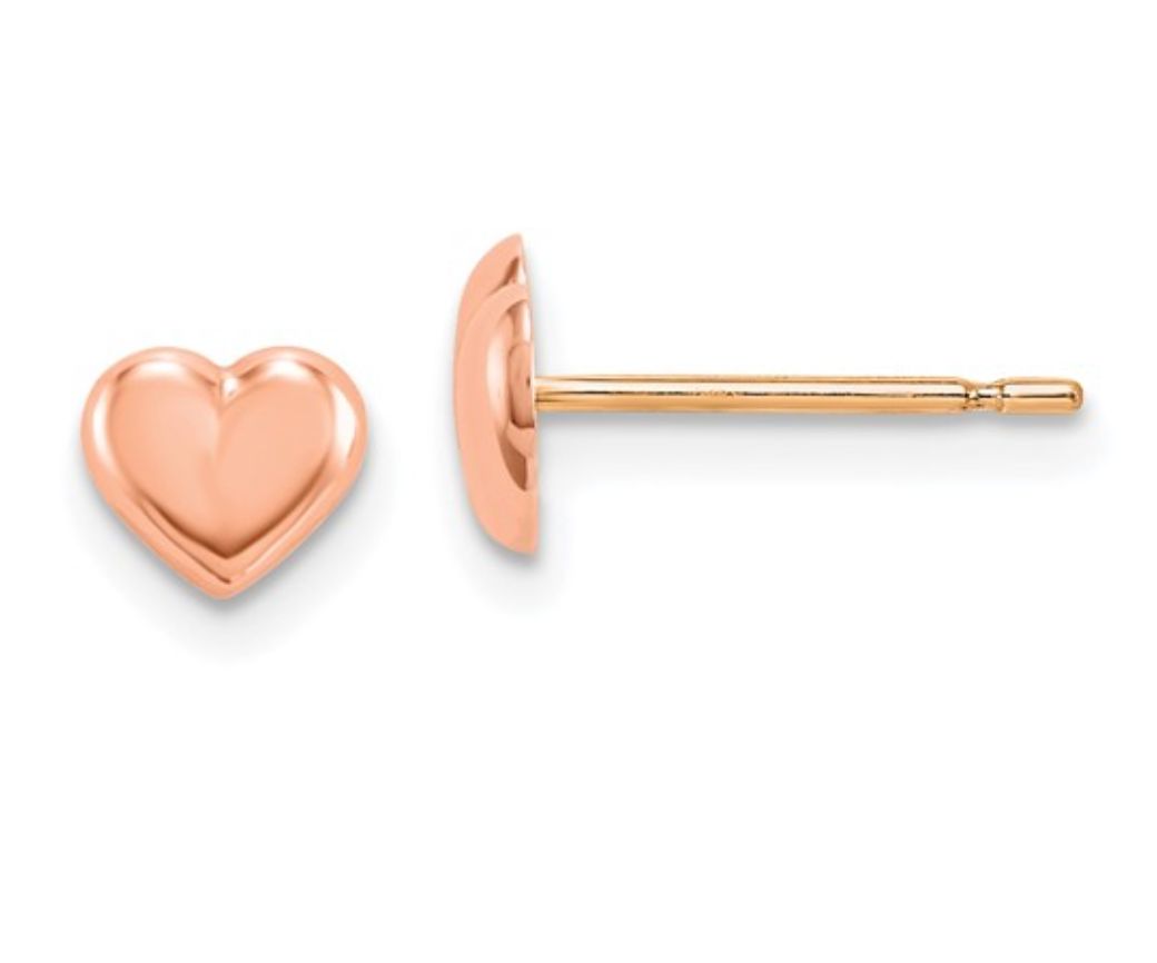 14k Madi K Rose Gold Heart Post Earrings 14k Madi K Rose Gold Heart Post Earrings