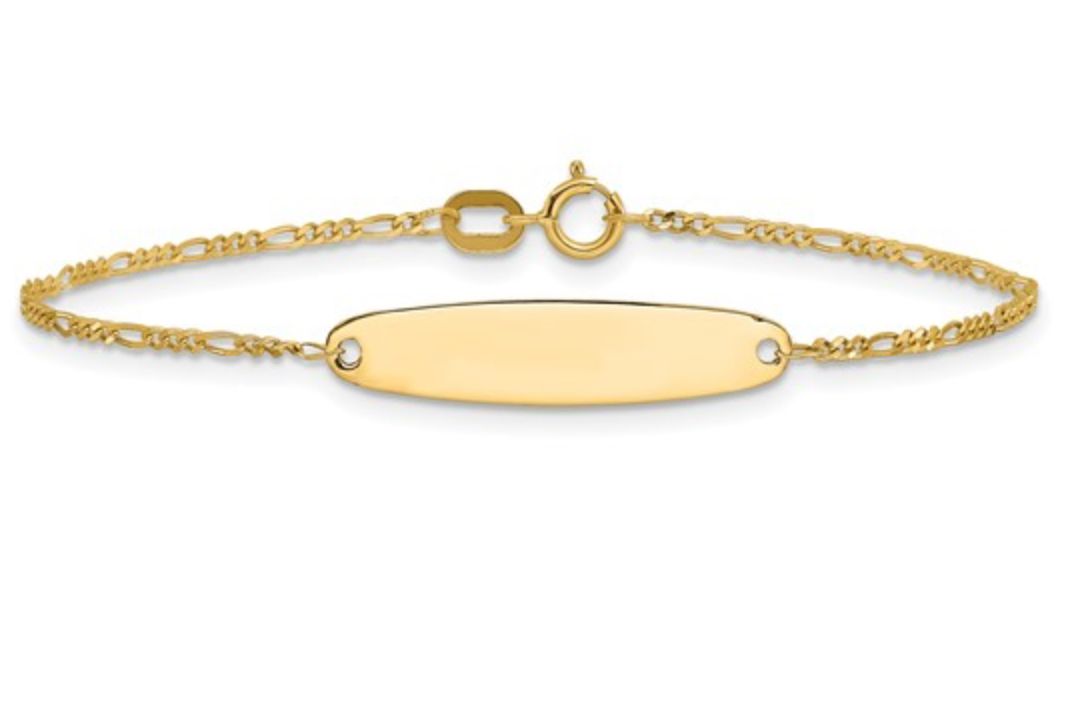 14k Madi K Figaro Baby Oval ID Bracelet 14k Madi K Figaro Baby Oval ID Bracelet