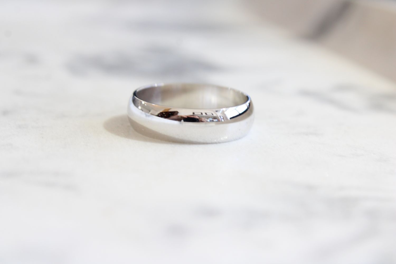 10kt White Gold 6mm Half Round Wedding Band 10kt White Gold 6mm Half Round Wedding Band