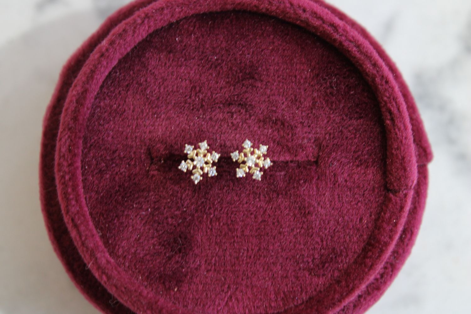 14k Madi K CZ Snowflake Post Earrings 14k Madi K CZ Snowflake Post Earrings