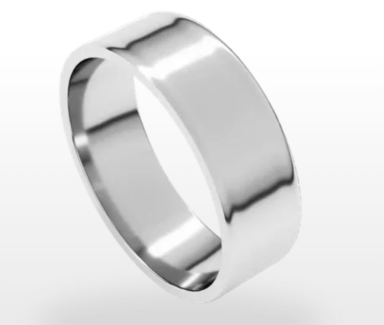 10K 5mm Standard Ultra Lightweight Flat Rhodium Plated Wedding Band 10K 5mm Standard Ultra Lightweight Flat Rhodium Plated Wedding Band