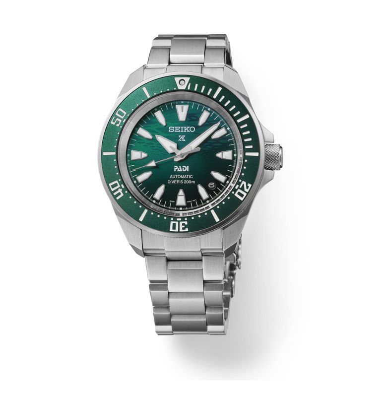 Seiko Prospex Stainless Steel Diver Automatic Green Dial Watch Seiko Prospex Stainless Steel Diver Automatic Green Dial Watch