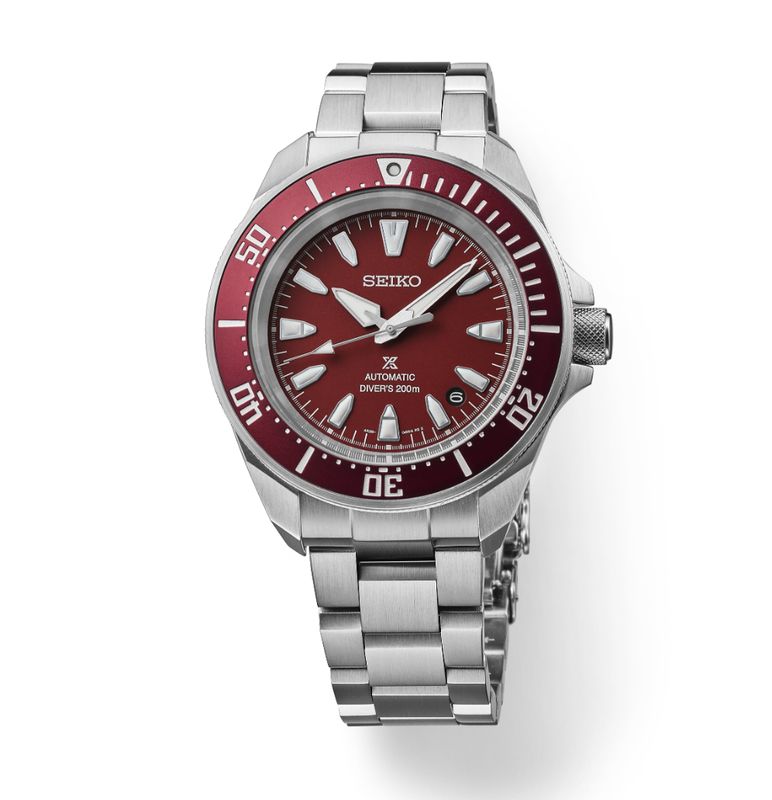 Seiko Prospex Diver Stainless Steel with Automatic Red Dial Watch Seiko Prospex Diver Stainless Steel with Automatic Red Dial Watch