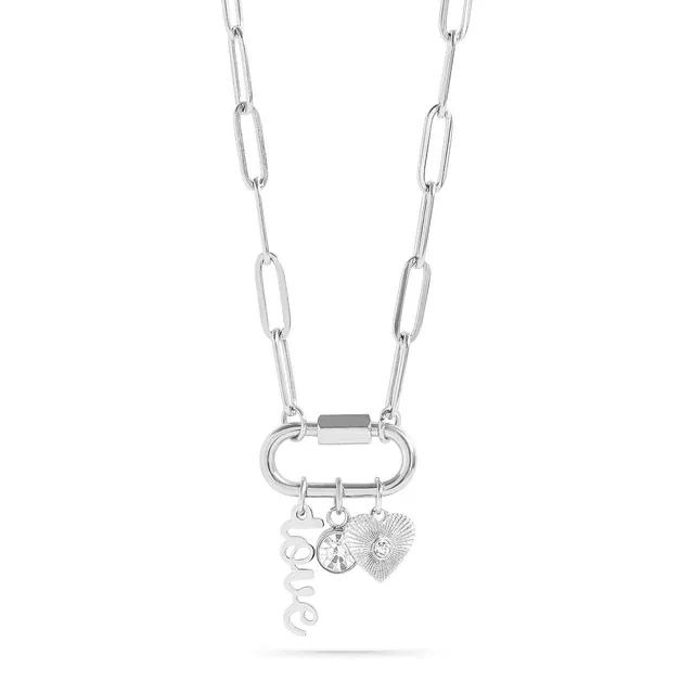 18K Gold PVD Stainless Steel Color Carabiner Love Charm Paperclip Necklace 18K Gold PVD Stainless Steel Color Carabiner Love Charm Paperclip Necklace