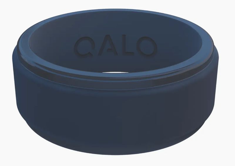 QALO Mens Polished Step Hedge Midnight Blue Size 11 QALO Mens Polished Step Hedge Midnight Blue Size 11