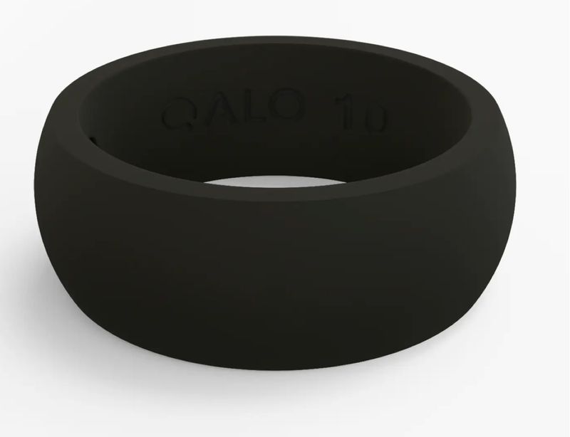 Qalo Mens Black Classic Outdoors Silicone Band Size 10 Qalo Mens Black Classic Outdoors Silicone Band Size 10