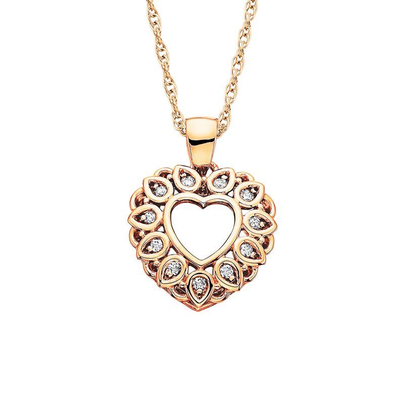 10kt heart diamond pendant 10kt heart diamond pendant