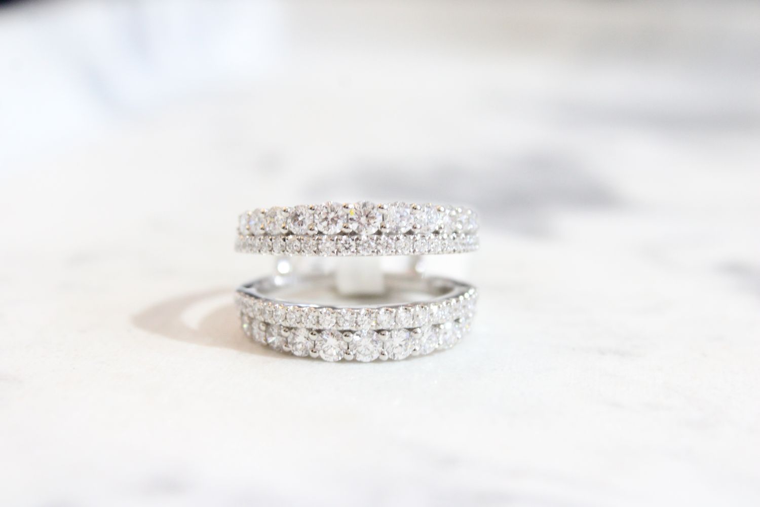 18K White Gold 1.56ct 2 Row Diamond Wrap 18K White Gold 1.56ct 2 Row Diamond Wrap