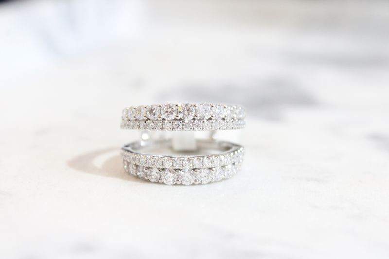 18K White Gold 1.56ct 2 Row Diamond Wrap 18K White Gold 1.56ct 2 Row Diamond Wrap