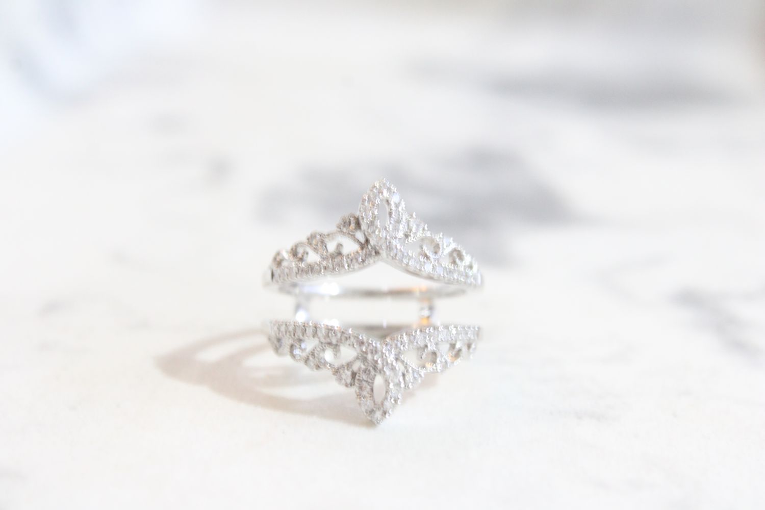 18K White Gold .41ct Diamond Tiara Wrap, 62 Round Diamonds 18K White Gold .41ct Diamond Tiara Wrap, 62 Round Diamonds