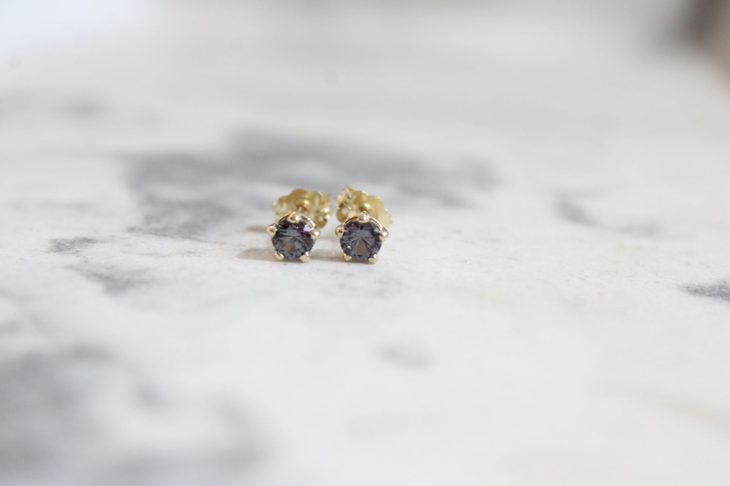14k Yellow Gold Alexandrite (June) Stud Earrings 14k Yellow Gold Alexandrite (June) Stud Earrings