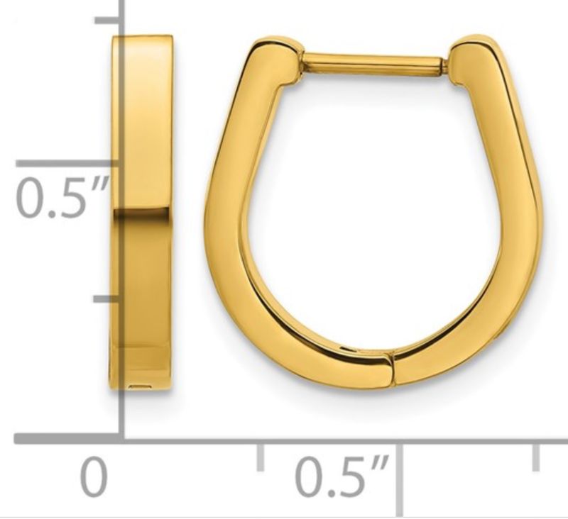 Chisel Stainless Steel Polished Yellow IP-plated 3mm Hoop Earrings Chisel Stainless Steel Polished Yellow IP-plated 3mm Hoop Earrings