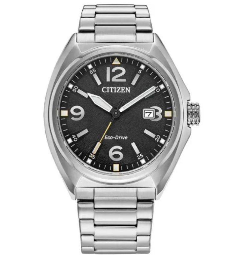 Citizen Mens Stainless Steel With Black Dial Eco Drive Watch Citizen Mens Stainless Steel With Black Dial Eco Drive Watch
