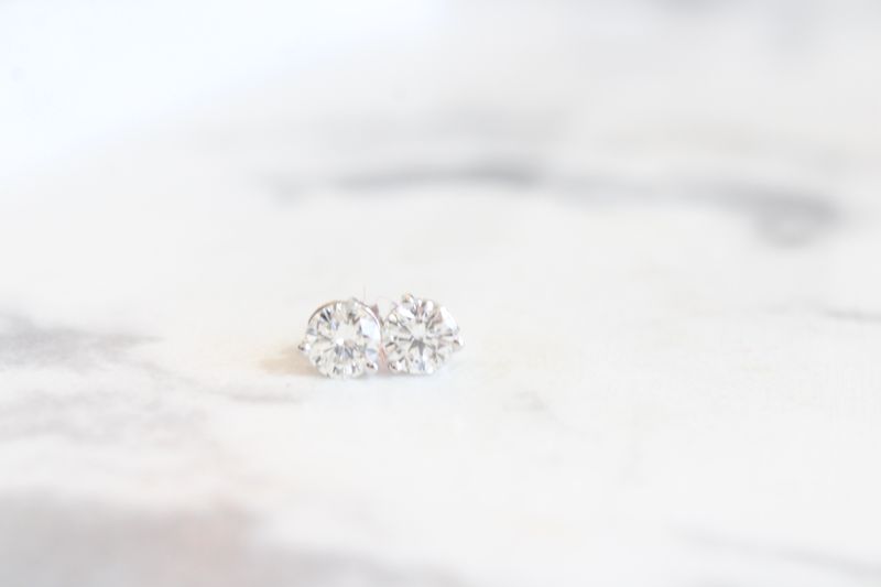 14kt White Gold 1ct Martini Set Diamond Studs 14kt White Gold 1ct Martini Set Diamond Studs